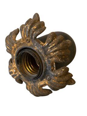 Antique Victorian Style Metal Wired Chandelier Bobeche & Socket